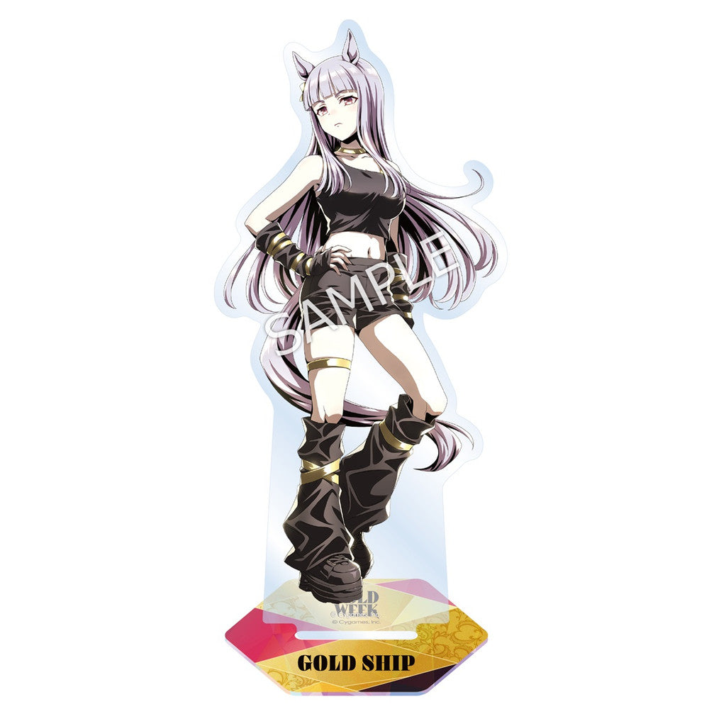 Gold Ship Acrylic Stand (GOLD WEEK Ver.) - Umamusume: Pretty Derby Official Acrylic Stand by Cygames, 157mm (Brand New, Pre-order)