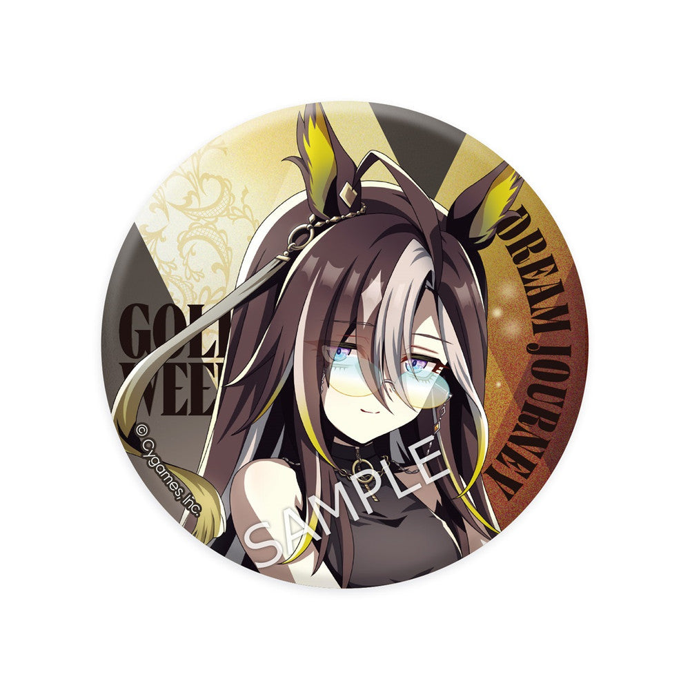 Dream Journey Metallic Can Badge (GOLD WEEK Ver.) — Umamusume: Pretty Derby — 56mm Official Cygames Item (Brand New)