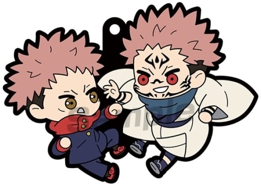 Yuji Itadori & Ryomen Sukuna Rubber Mascot Buddy Collection Keychain - MegaHouse Approx. 65 mm (Pre-owned) - Jujutsu Kaisen