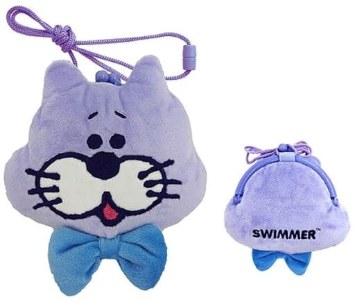 SWIMMER Cat Plastic Clasp Purse