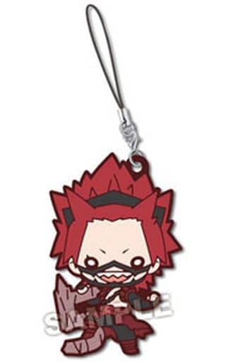 Eijiro Kirishima Nitotan My Hero Academia 5th Anniversary Rubber Mascot Keychain by Takara Tomy Arts, Approx. 6 cm