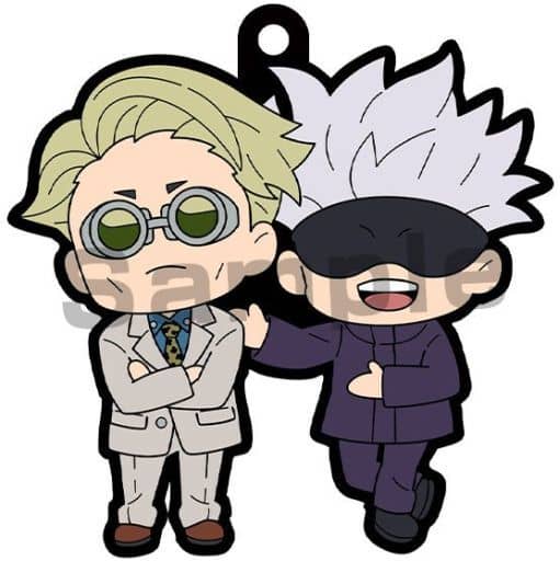 Satoru Gojo & Kento Nanami Rubber Mascot Keychain - Jujutsu Kaisen Buddy Colle Vol.2 by MegaHouse - Length Approx. 65 mm (Pre-owned)