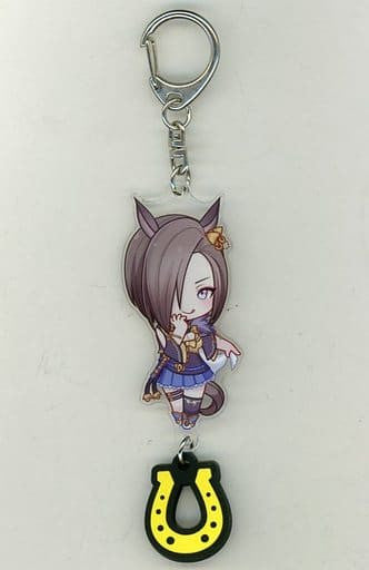 Air Groove Acrylic Keychain with Rubber Horseshoe - Umamusume Pretty Derby C91 Goods (Cygames, 90×50mm, Comic Market 91 Exclusive)
