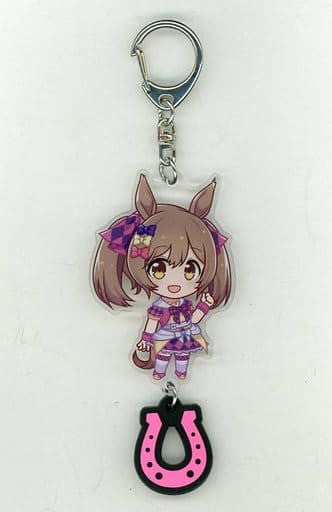 Smart Falcon Acrylic Keychain with Rubber Horseshoe - Umamusume Pretty Derby (Cygames) - 90×50mm
