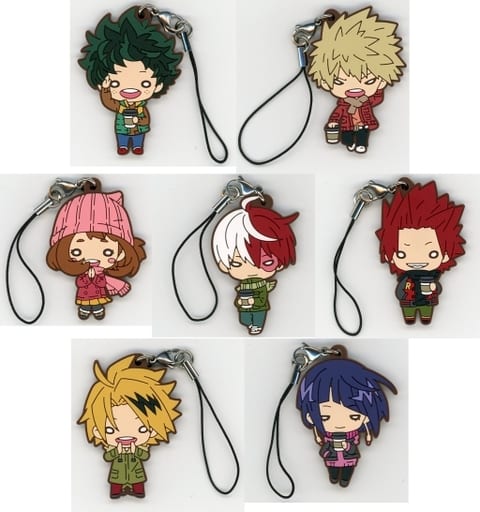 My Hero Academia Nitotan Holiday Rubber Mascot Complete Set of 7 Animate Limited Takara Tomy Arts Approx. 60 mm
