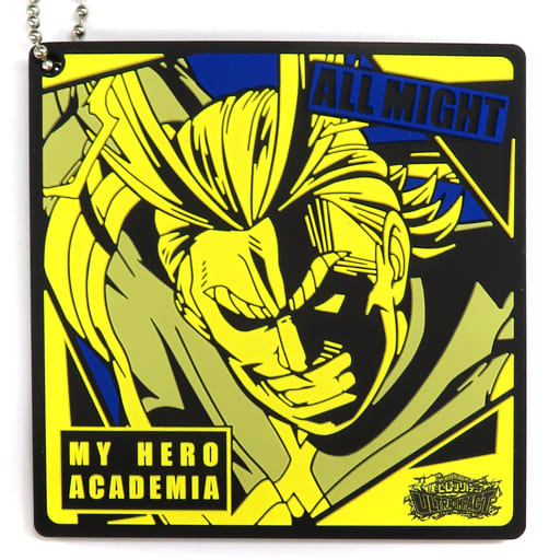 All Might Rubber Keychain from My Hero Academia ULTRA IMPACT Ichiban Kuji J Prize, Length Approx. 7 cm, BANDAI SPIRITS
