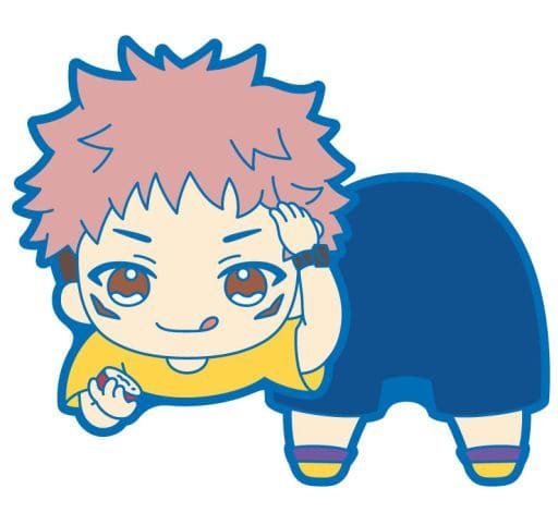 Yuji Itadori Nokkari Rubber Clip - Jujutsu Kaisen Nokkari Rubber Clip by Ensky - Approx. 50 x 45 x 25 mm