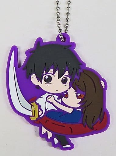 Yuta Okkotsu & Rika Orimoto Rubber Mascot Keychain - Jujutsu Kaisen 0 Capsule Toy (Length Approx. 6 cm) - Pre-owned