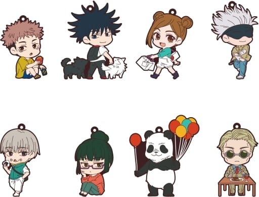 Jujutsu Kaisen Rubber Strap Collection ViVimus - Complete 8-Piece Set (Movic) Approx. 6 x 6 cm PVC