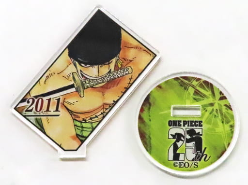 Roronoa Zoro Acrylic Character Collection “ZORO” 2011 - Shueisha Pre-owned Acrylic Stand Approx. 55 mm