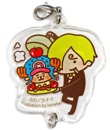 Sanji & Tony Tony Chopper Acrylic Charm - YURUTTO ONE PIECE (Kanahei Collaboration) - Toei Animation - Approx. 4.5 x 4.5 cm