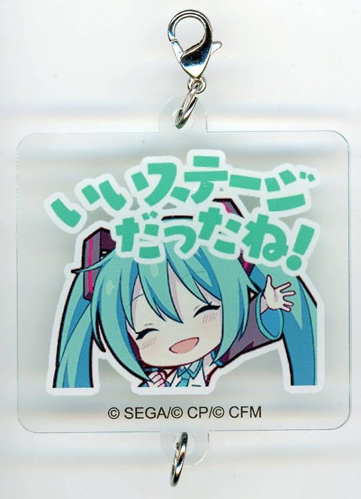 Hatsune Miku Acrylic Charm A - Project SEKAI COLORFUL STAGE! feat. Hatsune Miku - SEGA - Approx. 48 x 53 mm (Pre-owned)