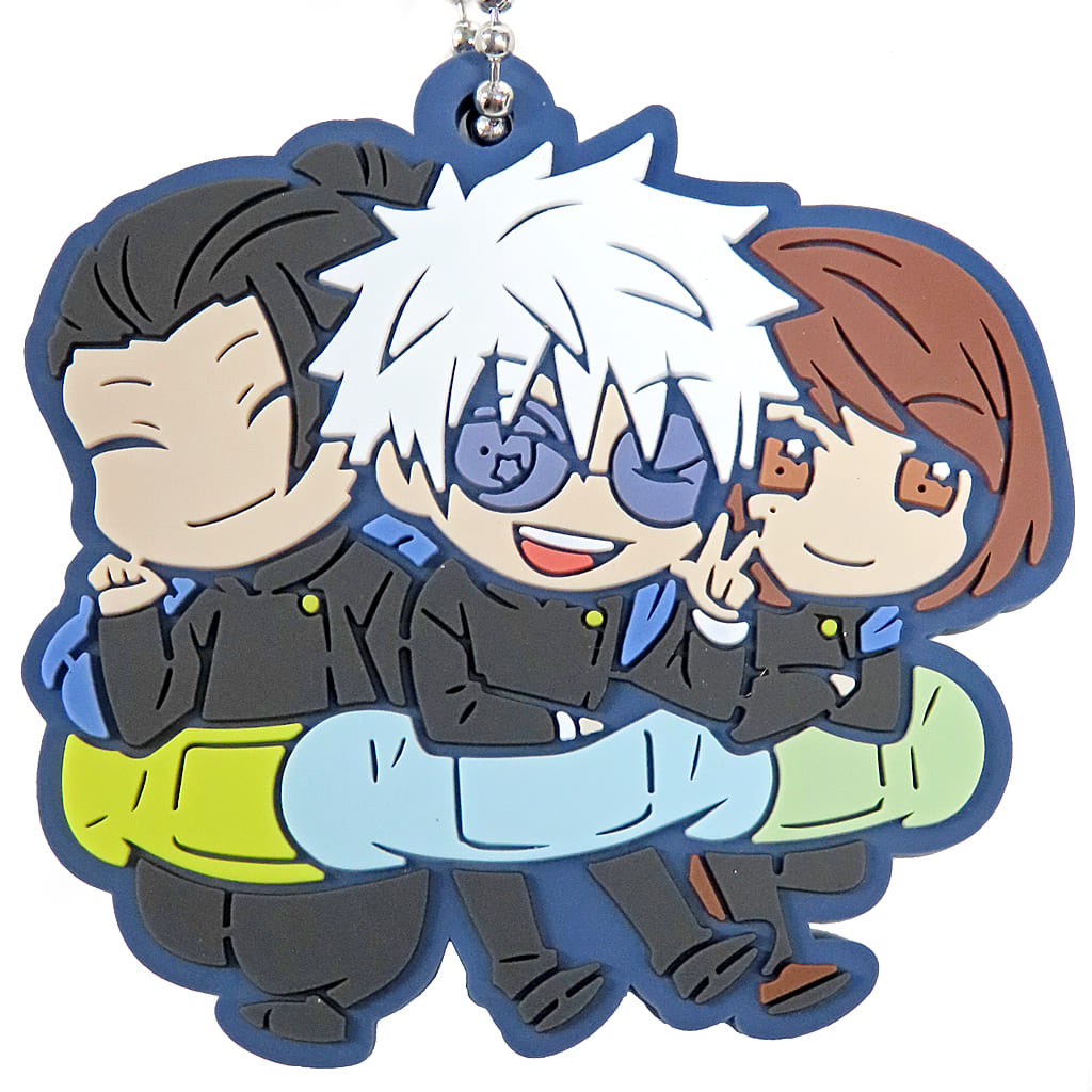 Satoru Gojo & Suguru Geto & Shoko Ieiri Rubber Mascot Keychain Set - Jujutsu Kaisen (Ball Chain, Length Approx. 54 mm) - Stand Stones