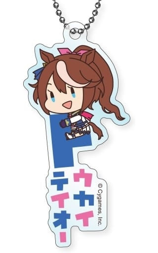 Tokai Teio Acrylic Keychain 'Onamae Pitan Ko' Chibi Name-Pose Design (Jibekku) - Approx. 71mm