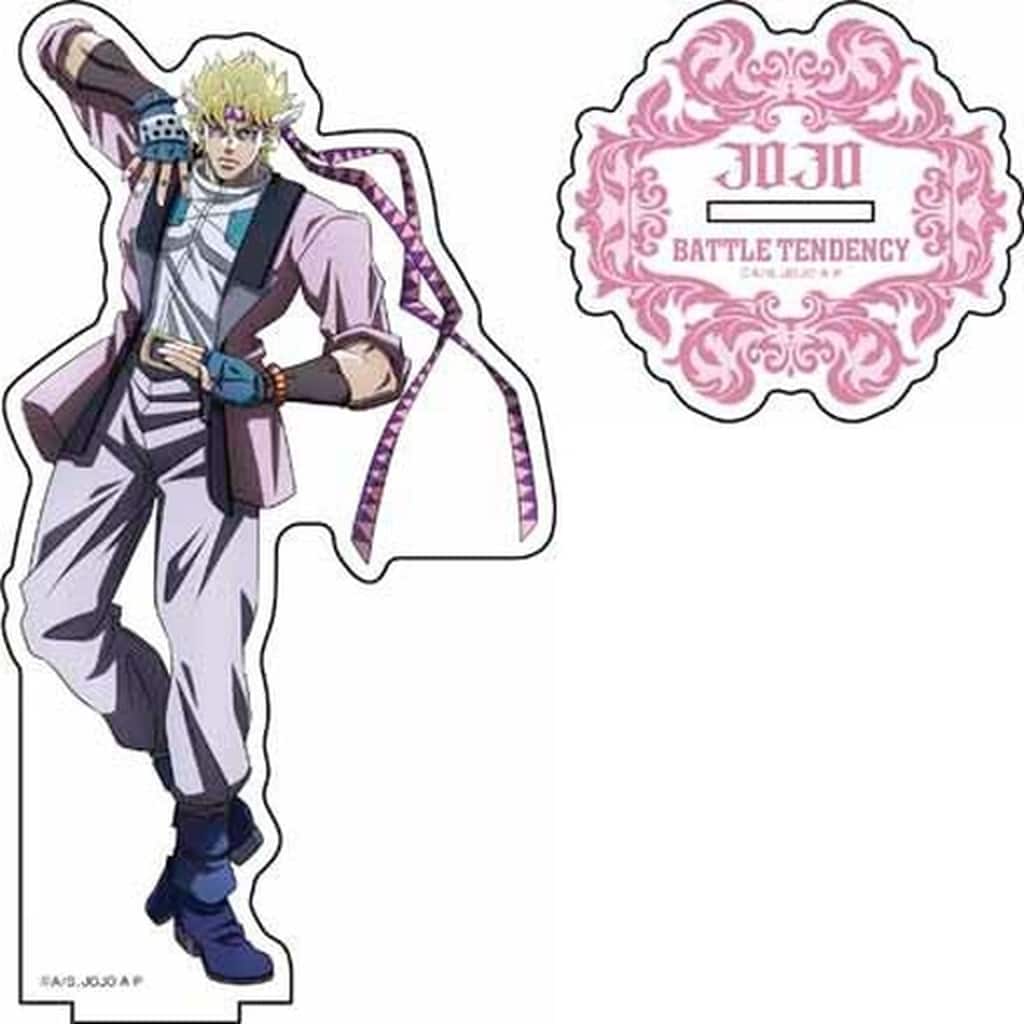 Caesar A. Zeppeli BIG Acrylic Stand - JoJo's Bizarre Adventure The Animation - Medicos Entertainment - Approx. 175 mm - Pre-owned