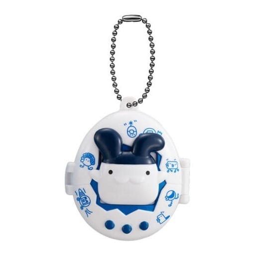 Tamagotchi Swing Case Mimitchi White Pattern Keychain