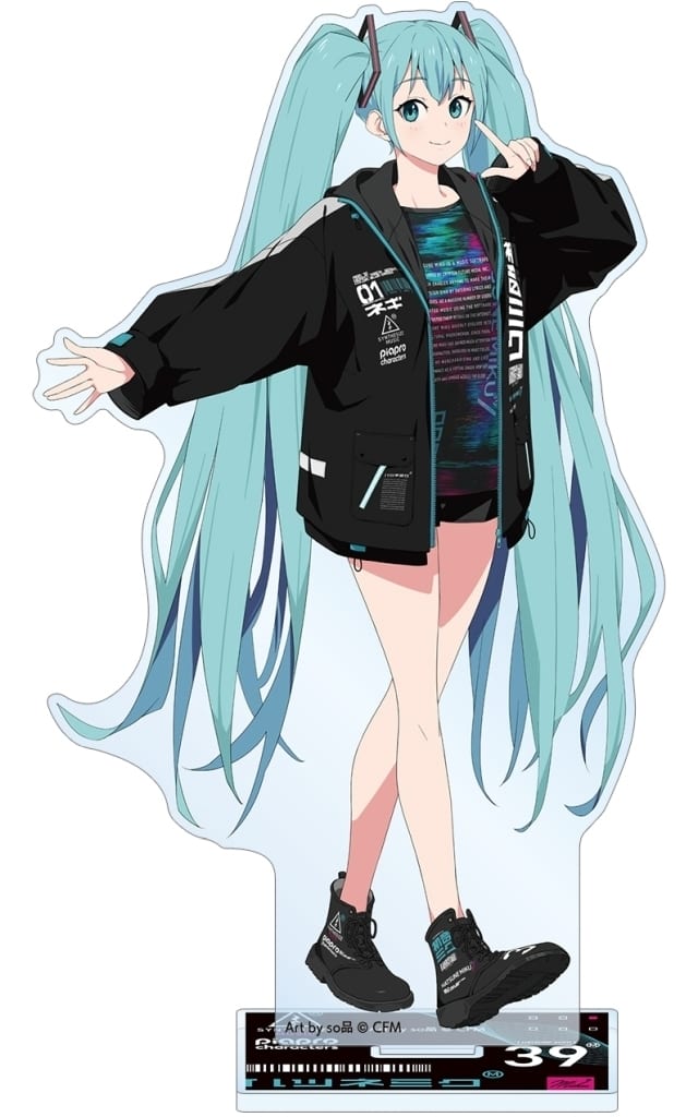 Hatsune Miku Tech Fashion ver. BIG Acrylic Stand — Art by sohin — VOCALOID Hatsune Miku EXPO 10th Anniversary (Alma Bianca)