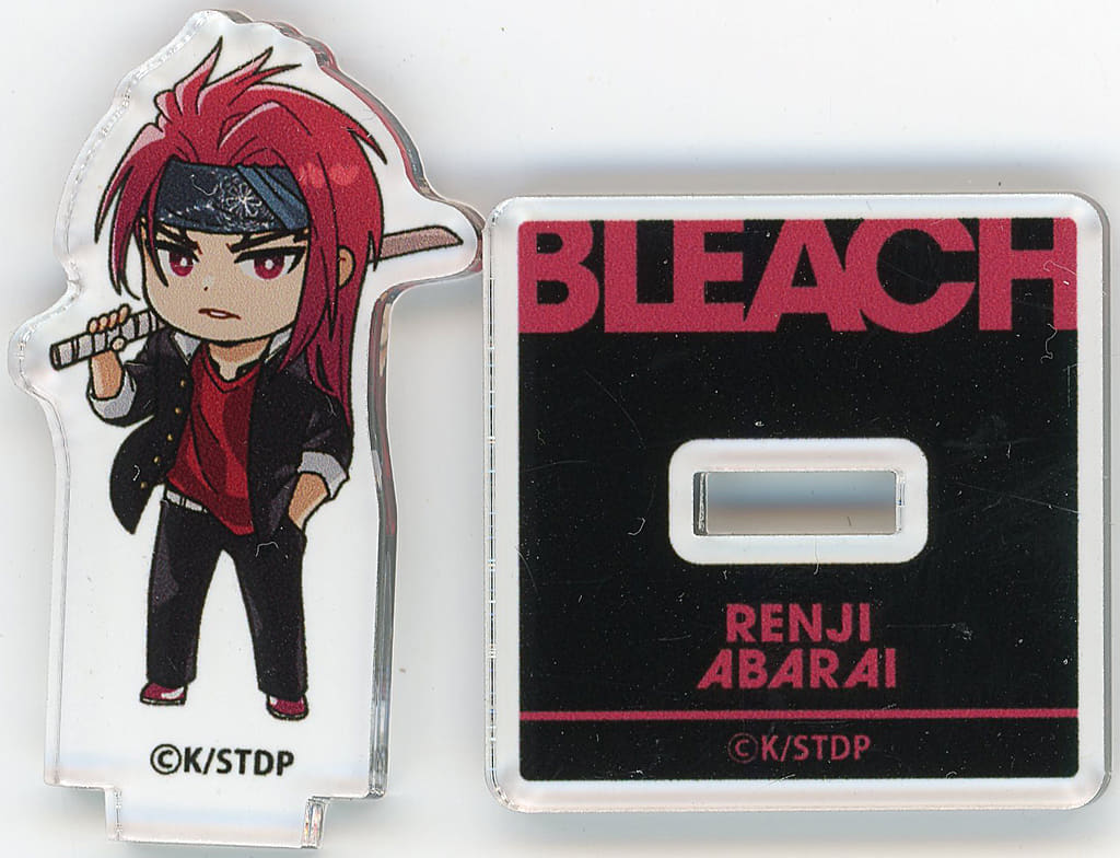 Renji Abarai Acrylic Mini Stand - BLEACH x Yokohama Landmark Tower THE HIGH SCHOOL WARFARE in Cafe Fan Base (Kotowari) Pre-owned Approx. 30 x 40 mm