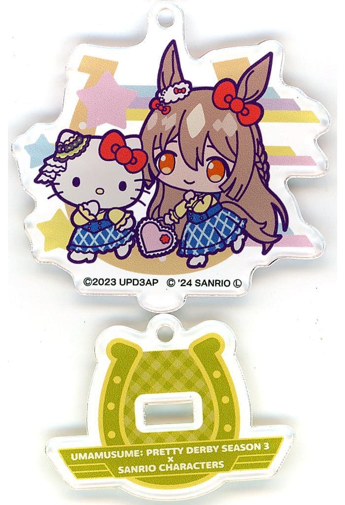 Satono Diamond × Hello Kitty Mini Acrylic Stand Keychain (Mini Chibi ver.) - Umamusume Pretty Derby Season 3 - Up Fields - Pre-owned