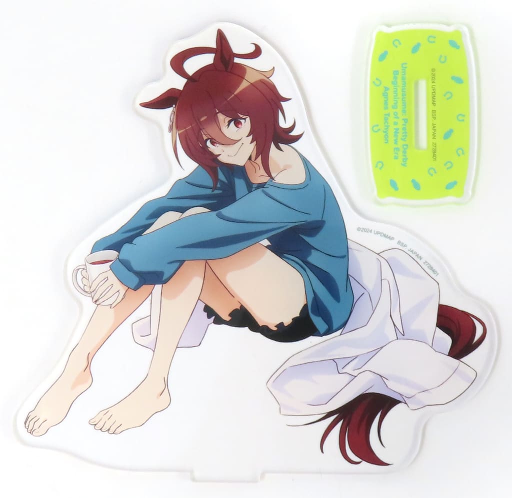 Agnes Tachyon Big Acrylic Plate Stand with Base - Relax time - Umamusume Pretty Derby Movie NAMCO Promotion Exclusive (Approx. 15cm, Pre-owned, Amusement Prize)