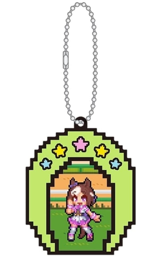 Special Week Rubber Keyholder - Umamusume Pretty Derby "Nekketsu Hachamecha Daikanshasai!" Collection (PVC, ~7×5.6cm, Pre-owned)