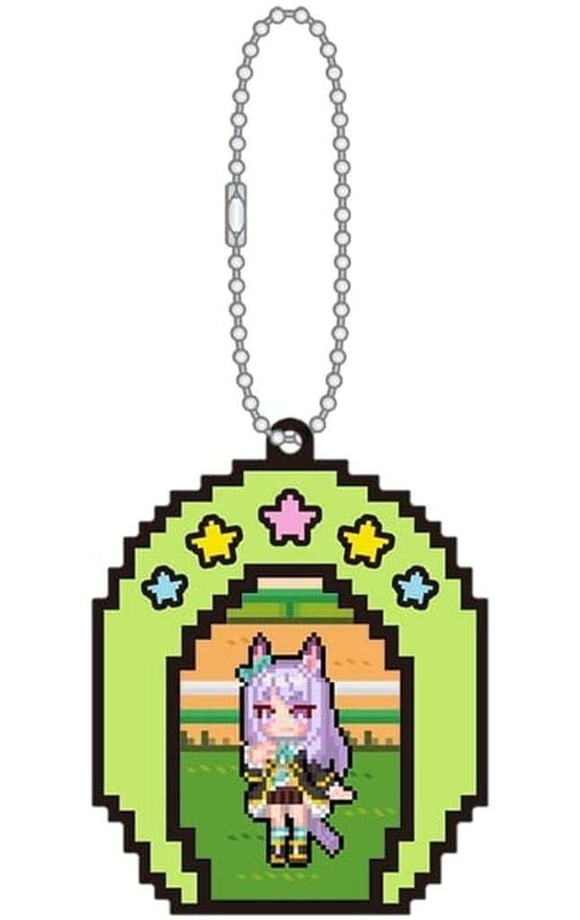 Mejiro McQueen Rubber Keychain - Umamusume Pretty Derby "Nekketsu Hachamecha Daikanshasai!" Collection (PVC, ~7×5.6cm, Pre-owned)