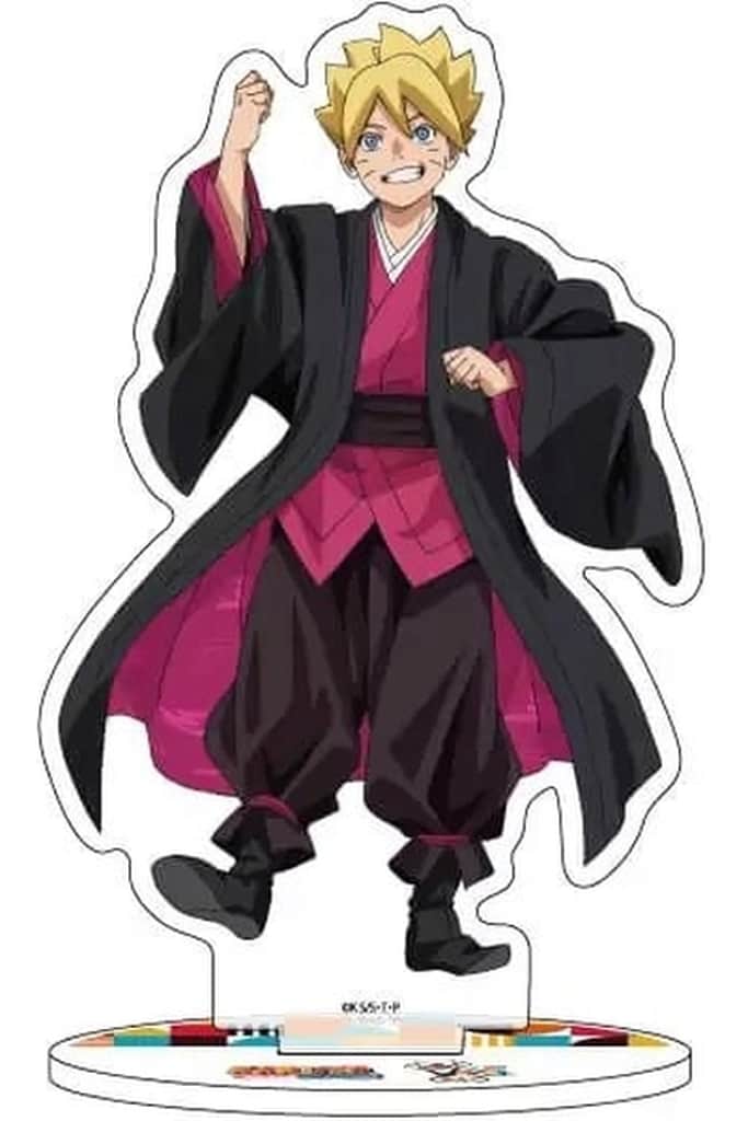 Boruto Uzumaki Acrylic Stand - Boruto: Naruto Next Generations - Pierrot 45th Anniversary POP UP SHOP (Pre-owned, Height Approx. 150 mm)