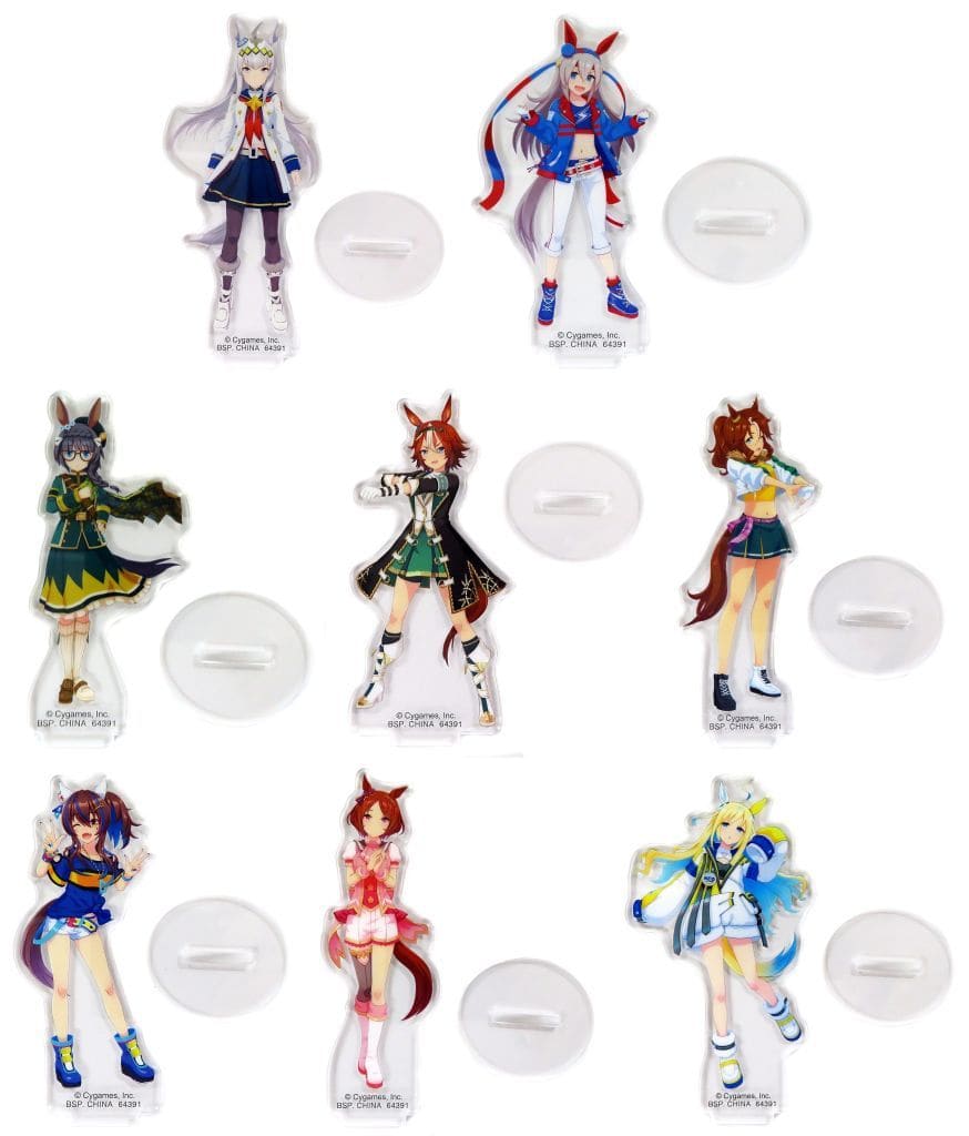 Oguri Cap / Tamamo Cross / Zenno Rob Roy / Bamboo Memory / Mejiro Palmer / Daitaku Helios / Sakura Laurel / Neo Universe Acrylic Stand 8-Piece Set - Ichiban Kuji Umamusume Pretty Derby 9th (BANDAI SPIRITS)