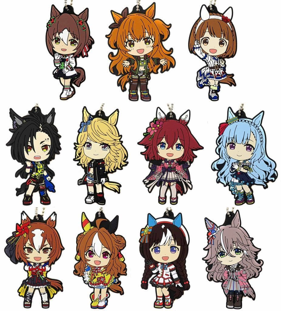 Umamusume Pretty Derby Ichiban Kuji Vol.9 Rubber Charm Full Set (11 pcs) - BANDAI SPIRITS (H Prize) - 7cm Each