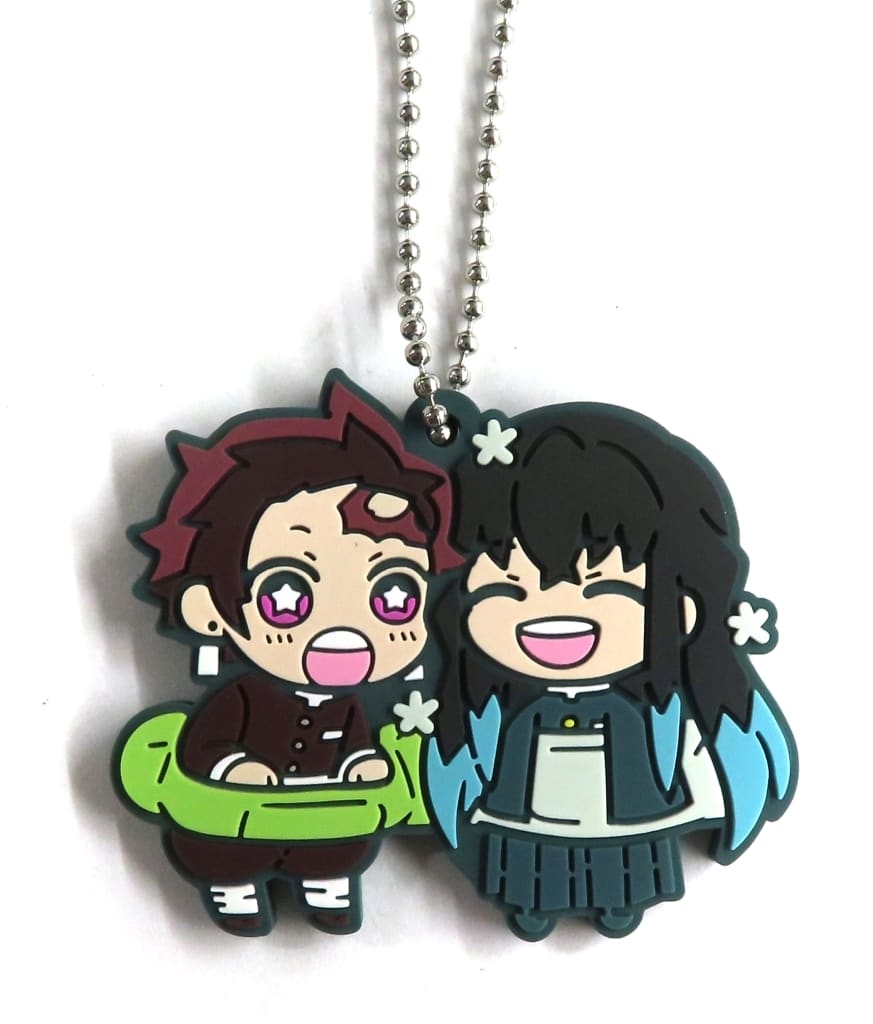 Tanjiro Kamado & Muichiro Tokito Demon Slayer: Kimetsu no Yaiba Character Banchoukou Rubber Mascot Keychain Vol. 12