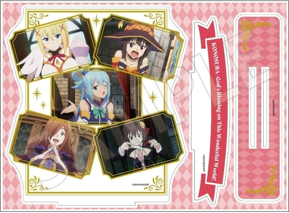KonoSuba 3 Group Pink Acrylic Stand Diorama