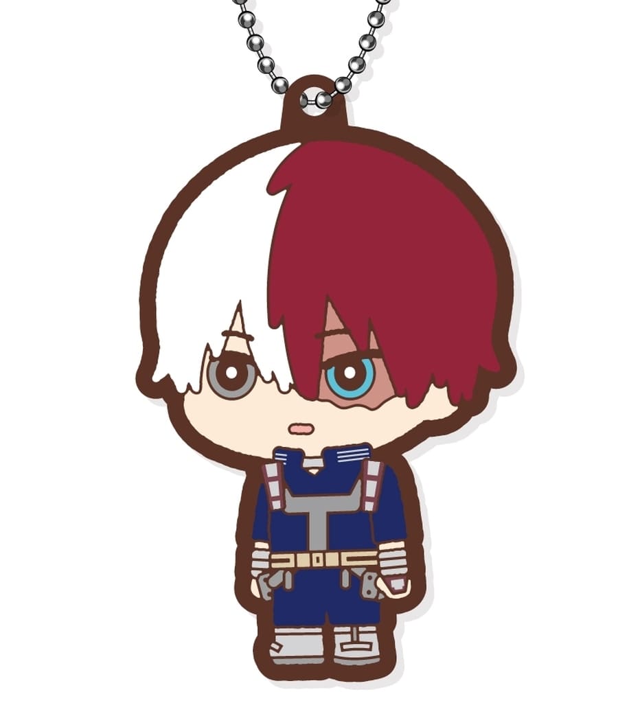 Shoto Todoroki Mofumofu Rubber Mascot Keychain from My Hero Academia by Xebec, Approx. 53 x 75 mm, Pre-owned