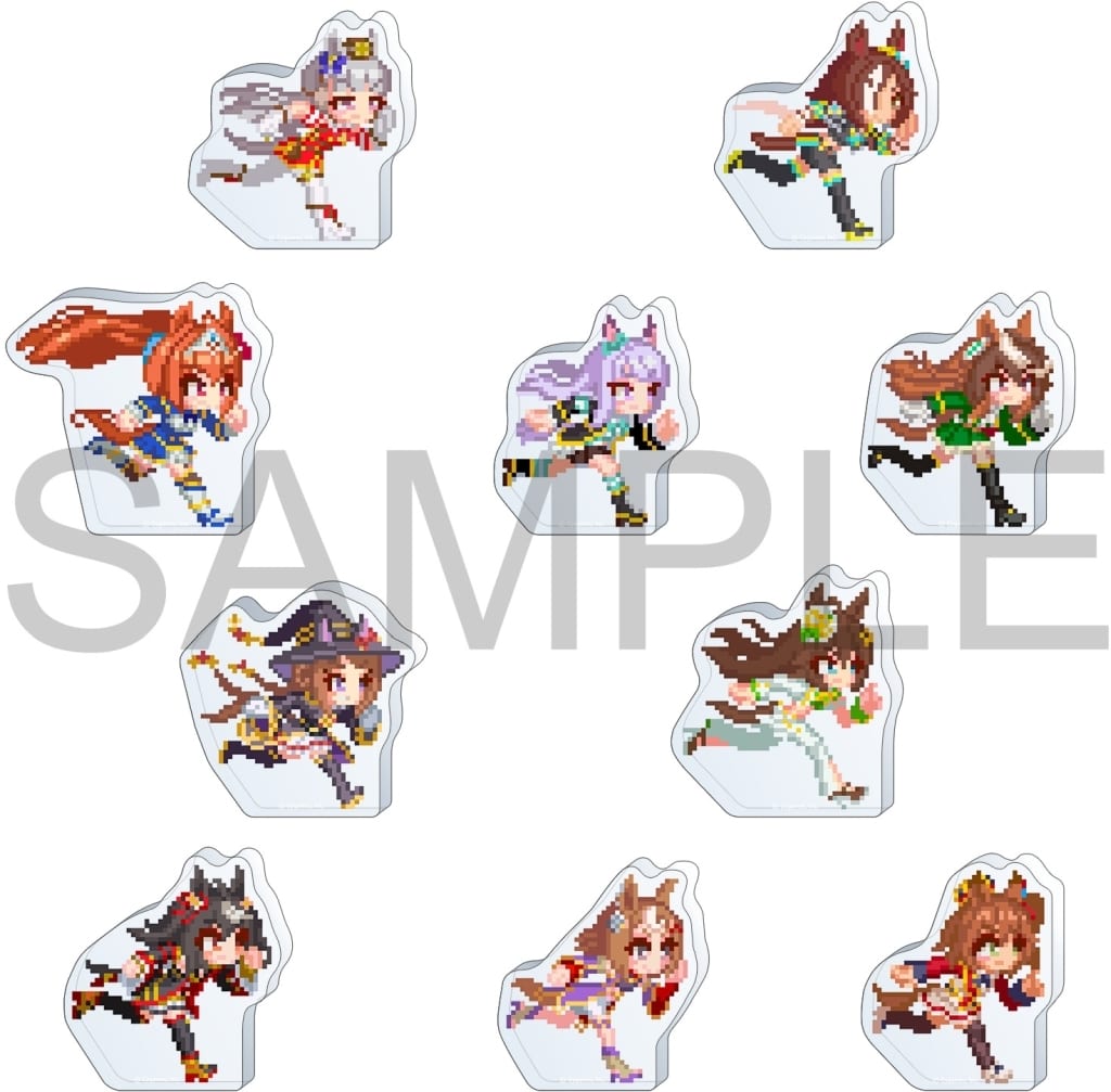Complete 10-Piece Set: Umamusume Pretty Derby Korotto Acrylic Figure Collection — Nekketsu Hachamecha Daikanshasai! vol.2 (Movic)