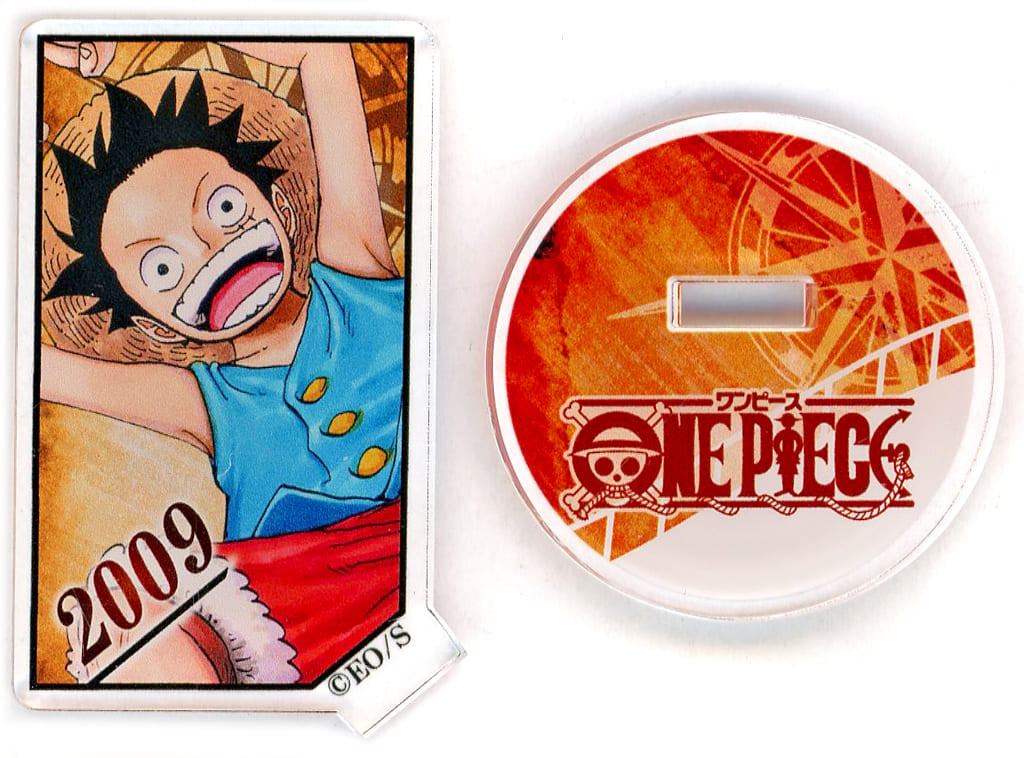 Monkey D. Luffy Acrylic Character Stand - One Piece Acrylic Char Collection “LUFFY” Vol.2 (2009) - Pre-owned, Height Approx. 54 mm