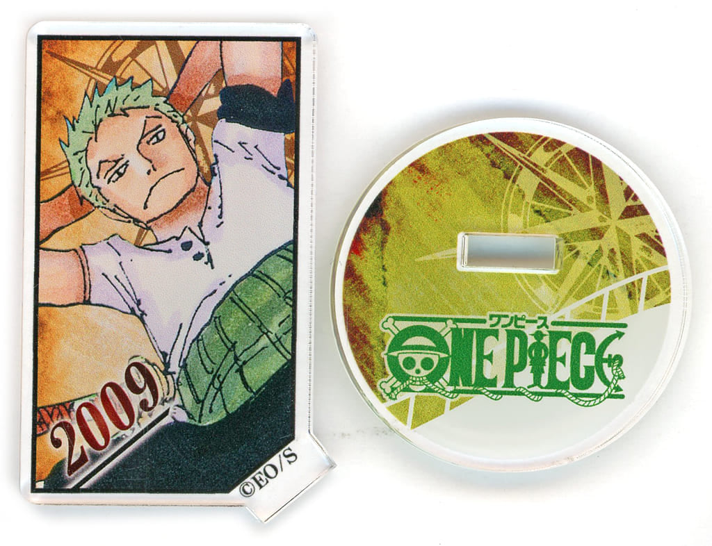 Roronoa Zoro Acrylic Character Collection “ZORO” Vol.2 Acrylic Stand - Shueisha (2009) Pre-owned, Height Approx. 54 mm