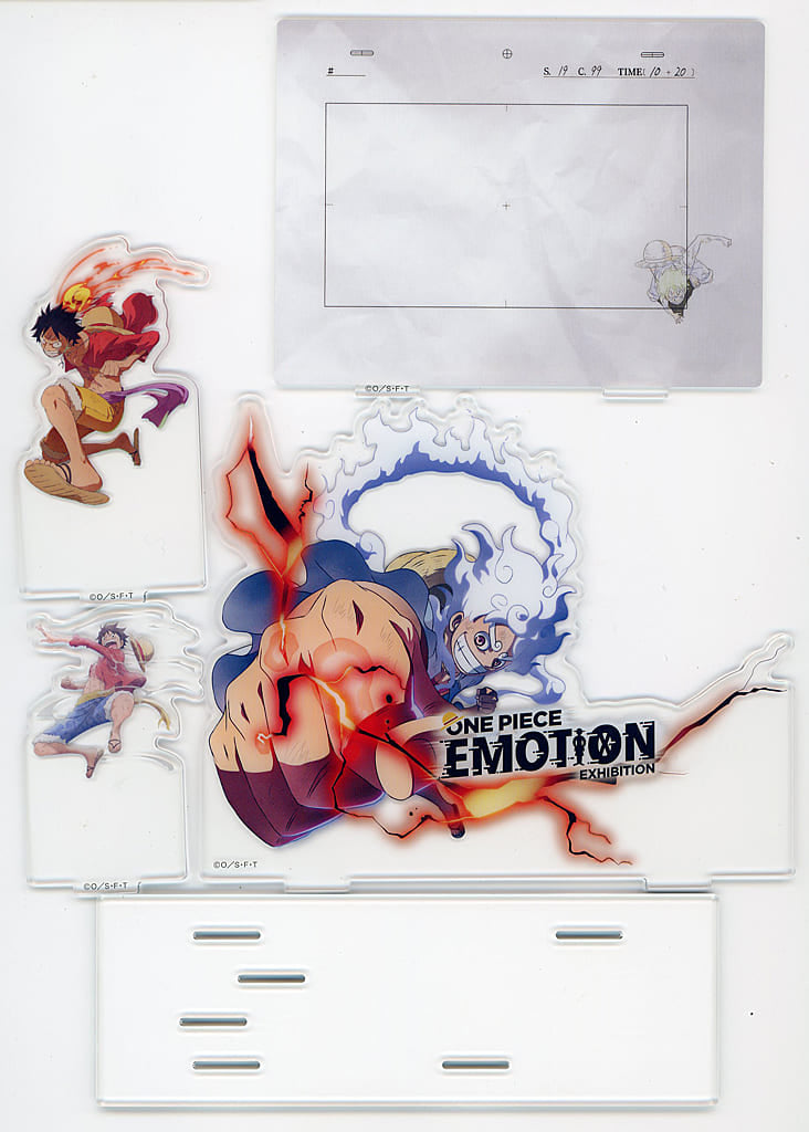 Monkey D. Luffy Acrylic Diorama - One Piece EMOTION Exhibition (Movic) Approx. 14 x 11.7 cm - Pre-owned