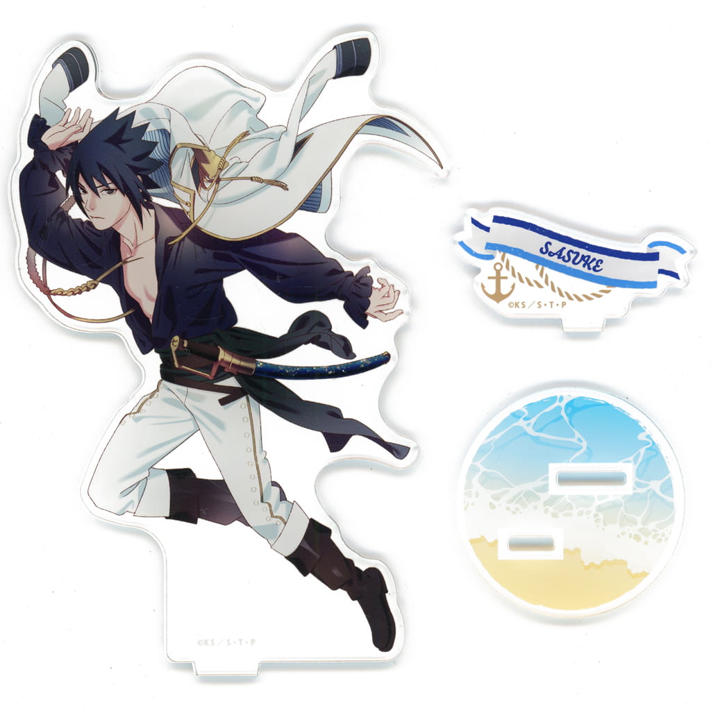 Sasuke Uchiha Acrylic Stand - Naruto Shippuden Marine Look in Animate (Approx. 165 x 112 x 3 mm) - GRANUP