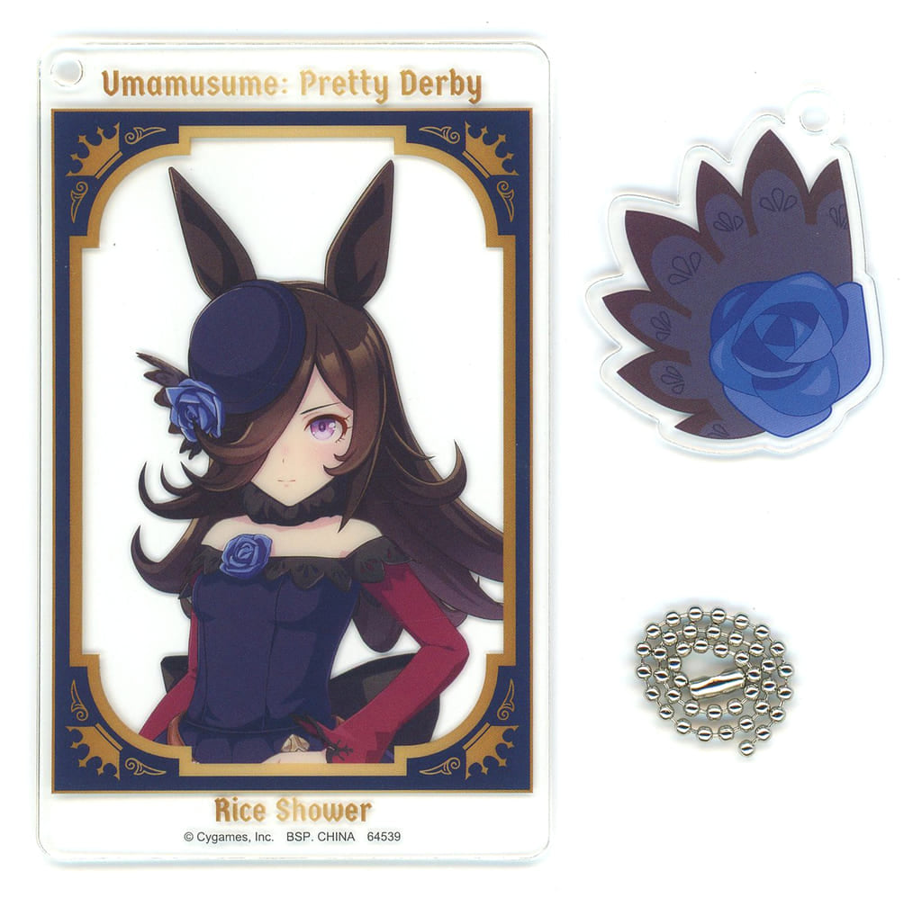 Rice Shower Clear Twin Card Charm - Ichiban Kuji Umamusume Pretty Derby 10th Edition H Prize (BANDAI SPIRITS) — 9.5cm (Pre-owned)