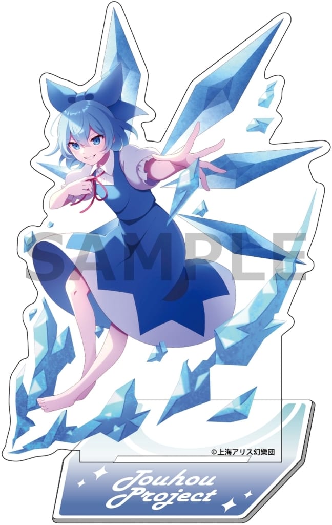 Cirno Acrylic Stand Figure - Touhou Project - Akiba Hobby Illustrated 14.4cm x 9.8cm (Pre-owned)