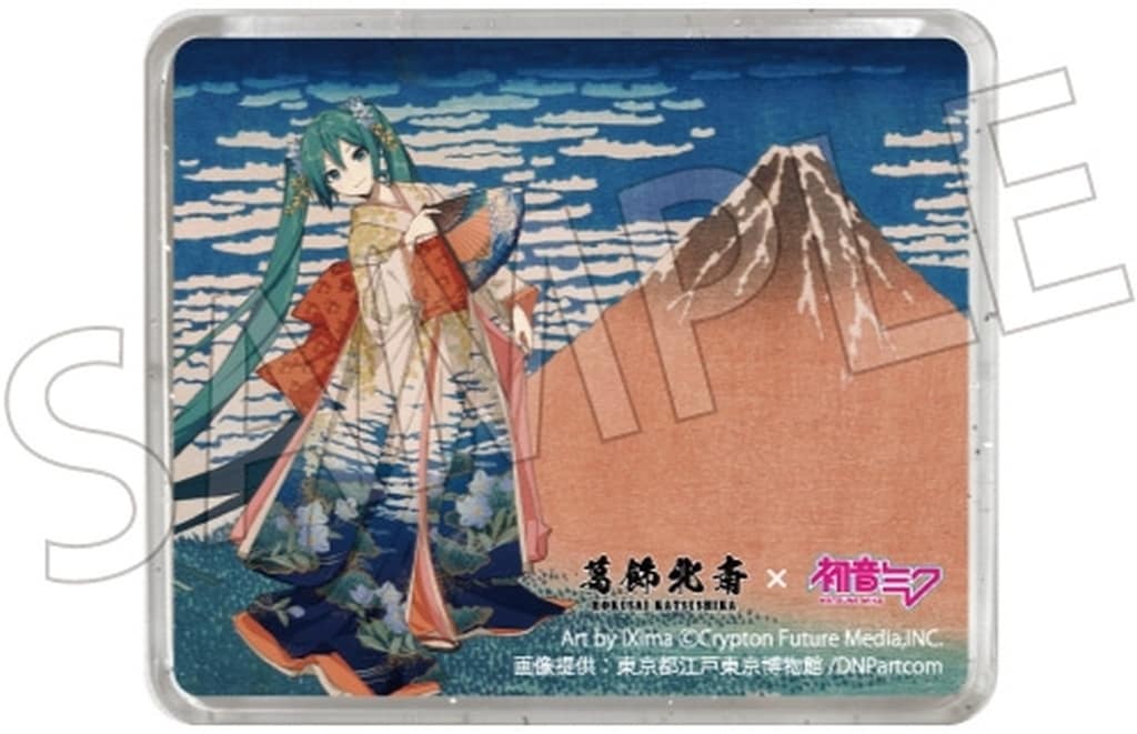 Hatsune Miku 3D Magnet - Hokusai Thirty-Six Views 'Gaifu Kaisei' Collaboration (PROOF, Pre-owned, 55×65.5×12mm)