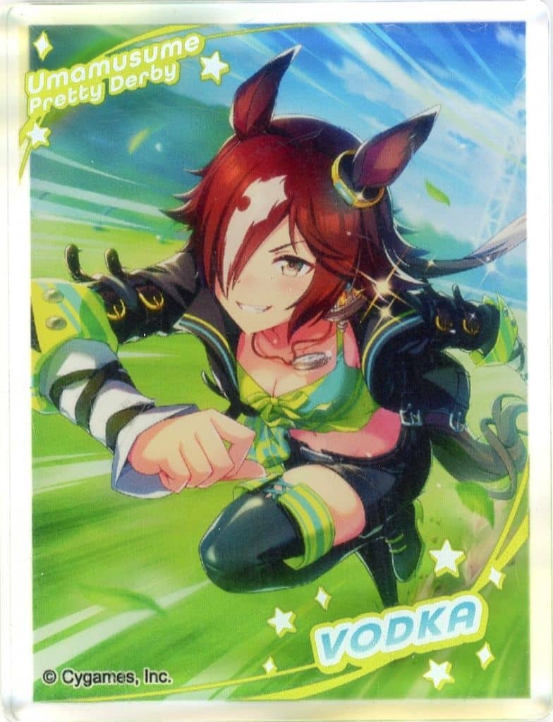 Vodka Umamusume Pretty Derby Acrylic Block Vol.2, 100 Yen Shop Collaboration, Used, Approx. 61 x 80 mm, LEC