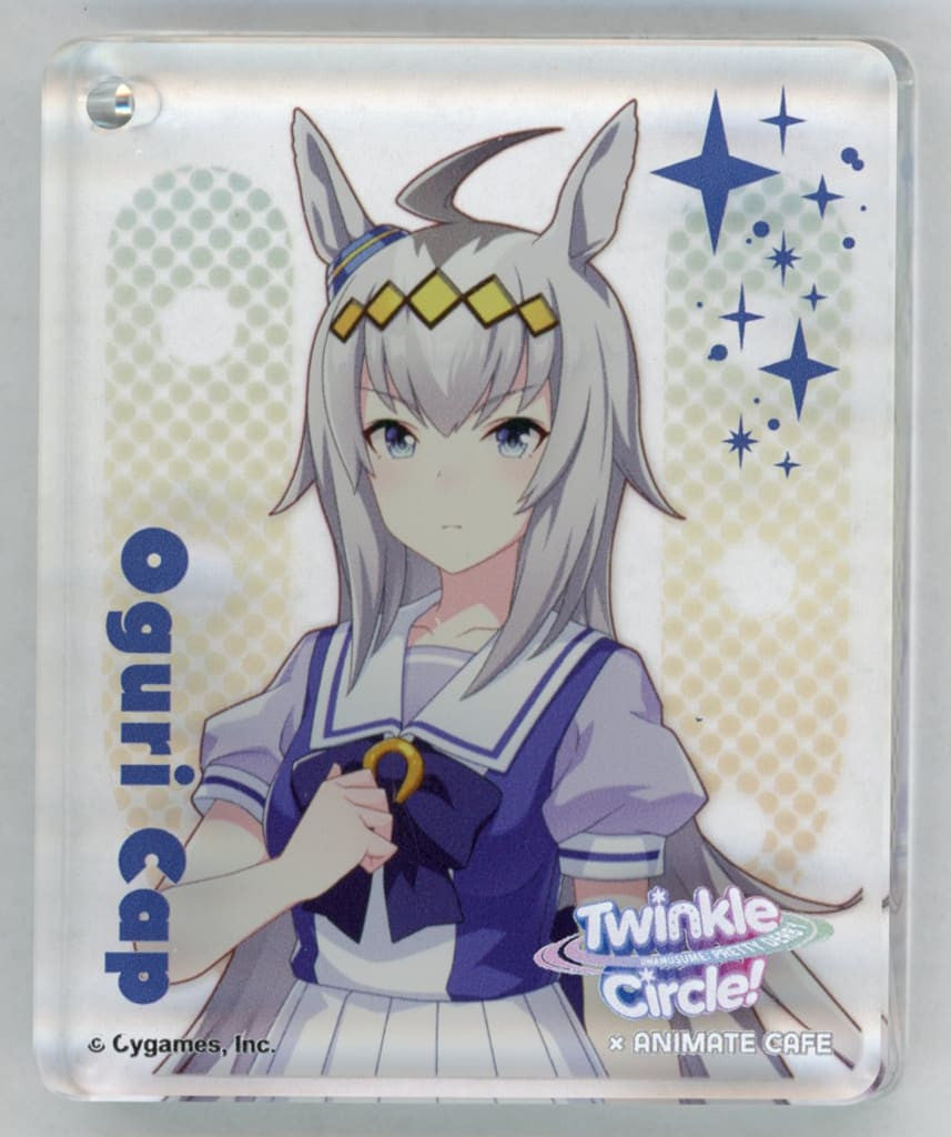 Oguri Cap Trading Acrylic Plate Keyholder - Umamusume: Pretty Derby Twinkle Circle! Animate Cafe Fukuoka CoLotta (Approx. 70×56mm, Animate)