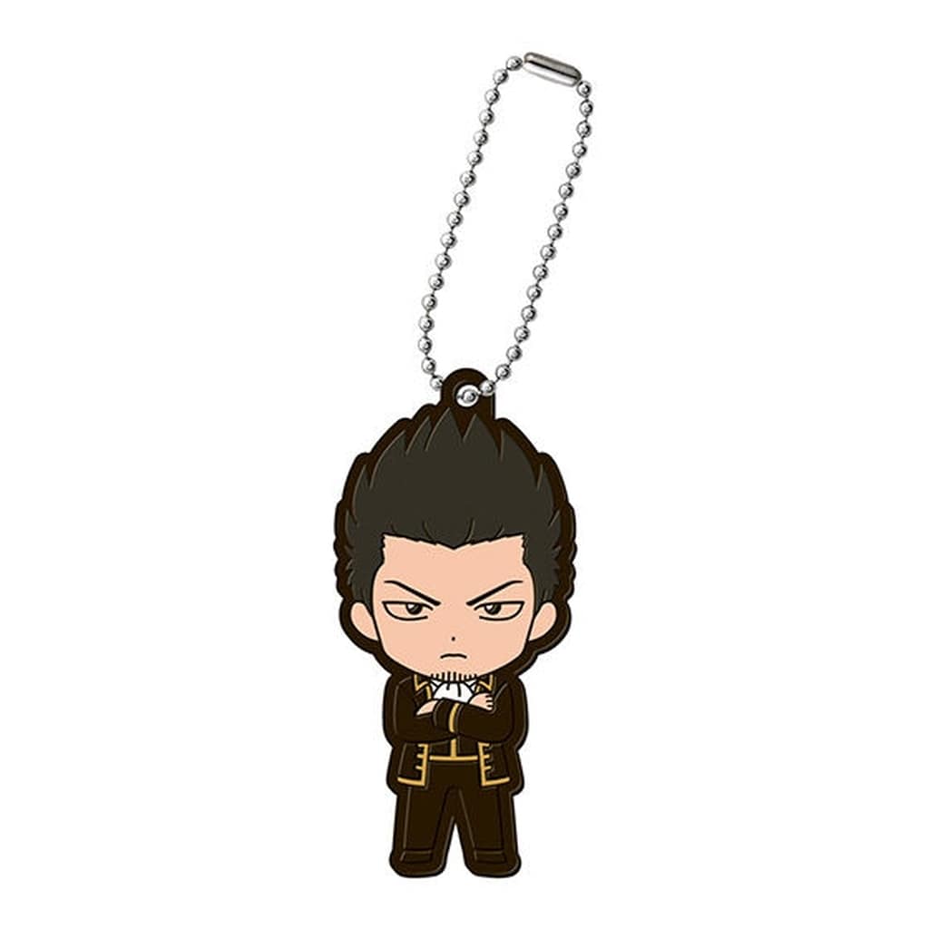 Isao Kondo Rubber Mascot Keychain from Gintama Capsule Rubber Mascot Collection 02 by Bandai, Approx. 6 cm