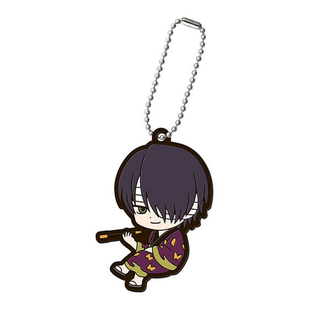 Shinsuke Takasugi Gintama Capsule Rubber Mascot Keychain 02 Bandai Approx. 6 cm