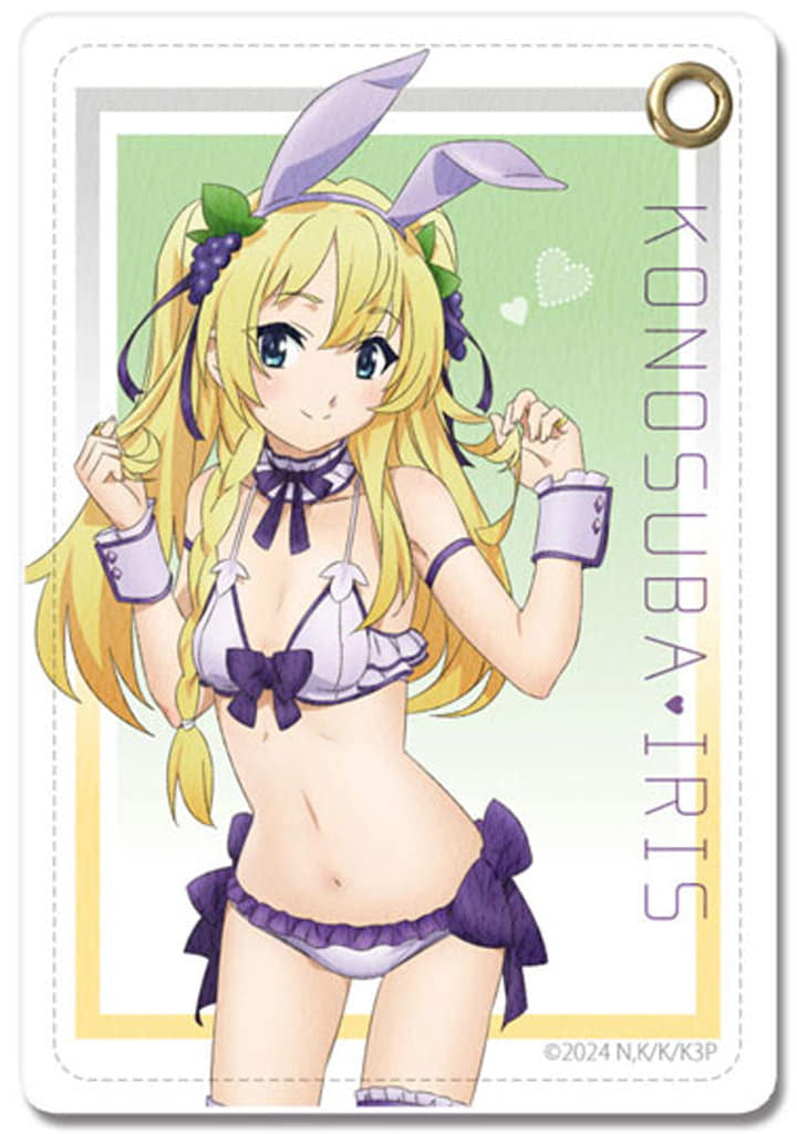 KonoSuba 3 Iris Bunny Swimsuit Leather Pass Case
