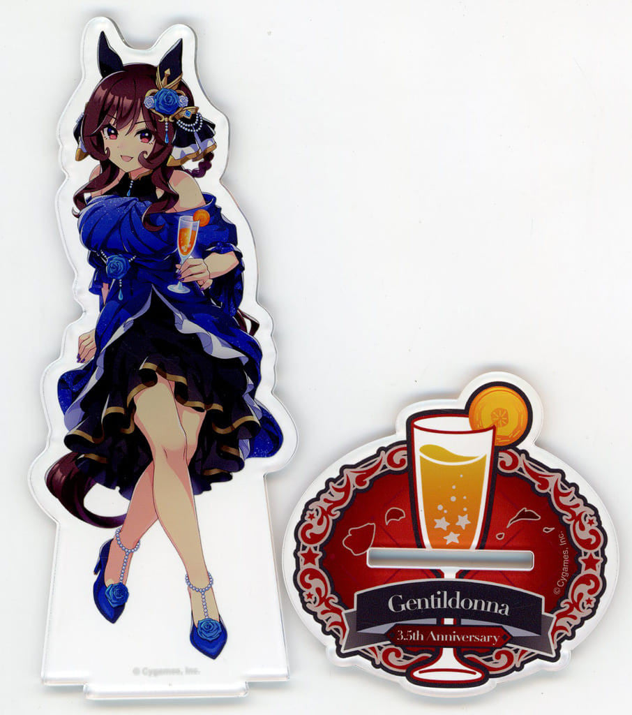 Gentildonna 3.5th Anniversary Ver. Official Acrylic Stand - Umamusume Pretty Derby (Cygames, 15×6 cm, Used)