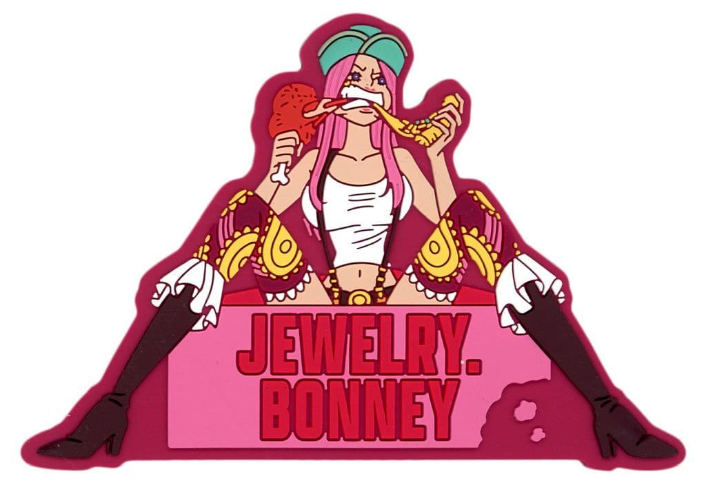 Jewelry Bonney One Piece Rubber Assortment Magnet Ichiban Kuji H Prize by BANDAI SPIRITS, Approx. 8 cm, Pre-Owned