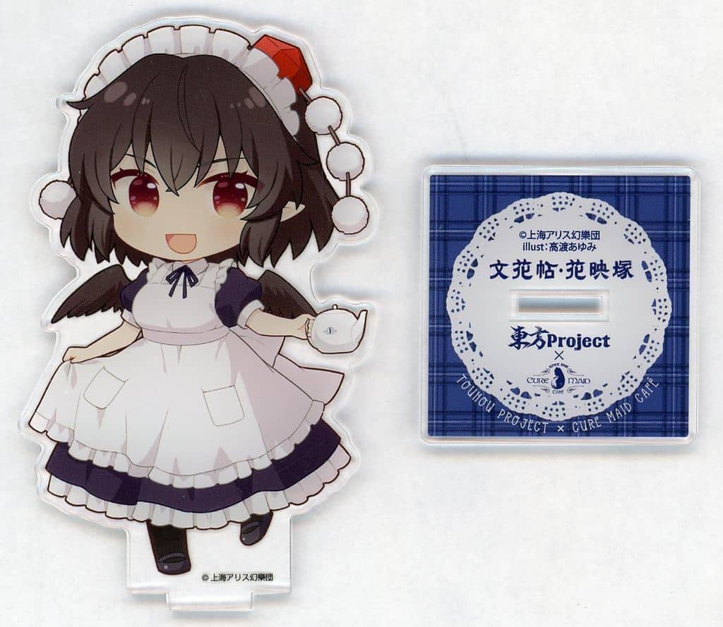 Aya Shameimaru Acrylic Stand - Touhou Project × Cure Maid Cafe 'Hakurei Shrine Spring Festival 2025 Cafe' (Cospa, Pre-owned, 14×10×5cm)