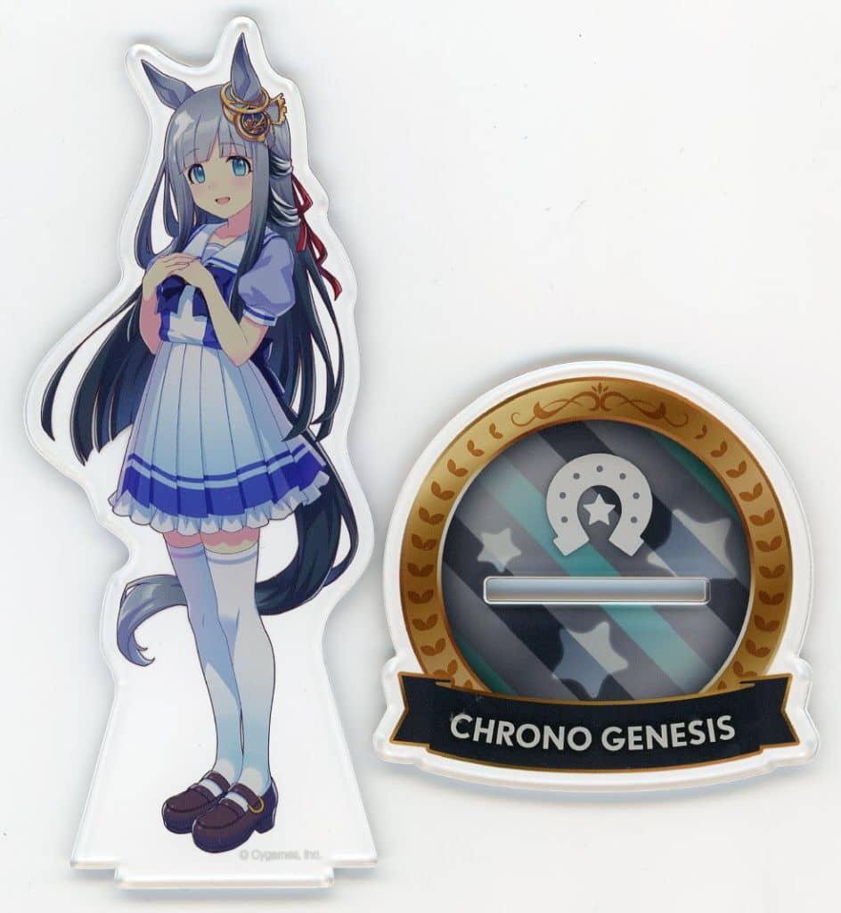 Chrono Genesis Official Acrylic Stand (Uniform Ver.) — Umamusume Pretty Derby 6th EVENT The New Frontier — Cygames — ~12cm (Pre-owned)