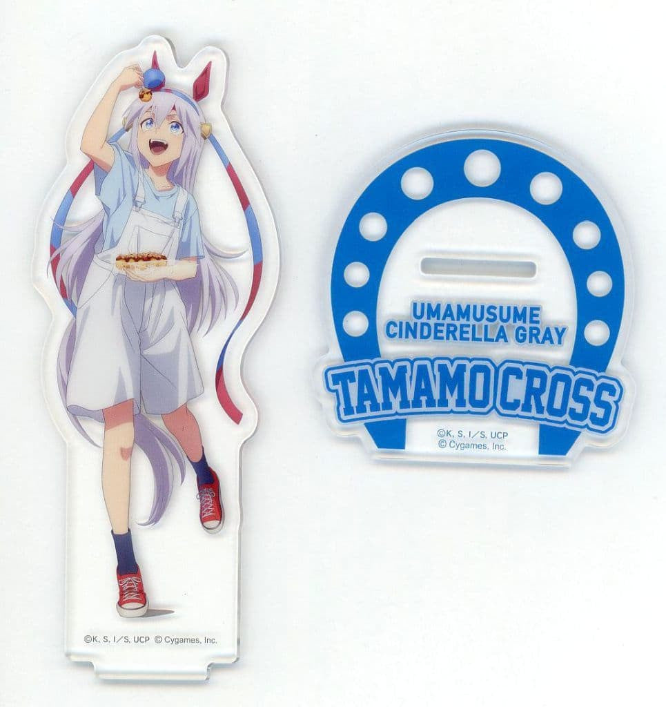 Tamamo Cross Acrylic Stand — Umamusume: Cinderella Gray × Lawson Collaboration (Pre-owned, Approx. 6.5×12.5 cm with 6.5 cm Base)